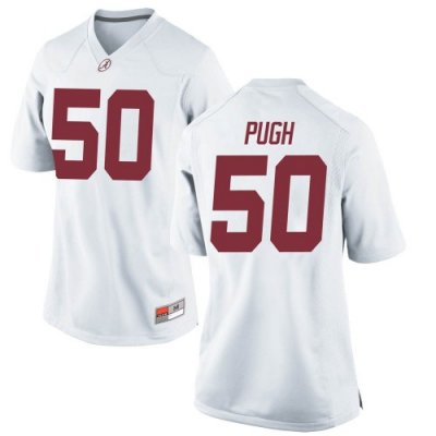 Women's Alabama Crimson Tide #50 Gabe Pugh White Replica NCAA College Football Jersey 2403YQXB7